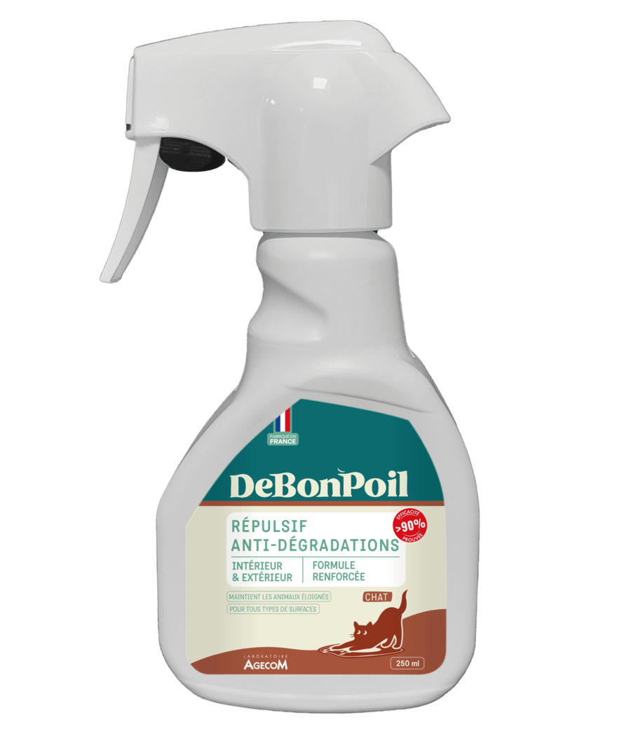 Spray répulsif chat intérieur extérieur DeBonPoil - DOG DÉLICAT