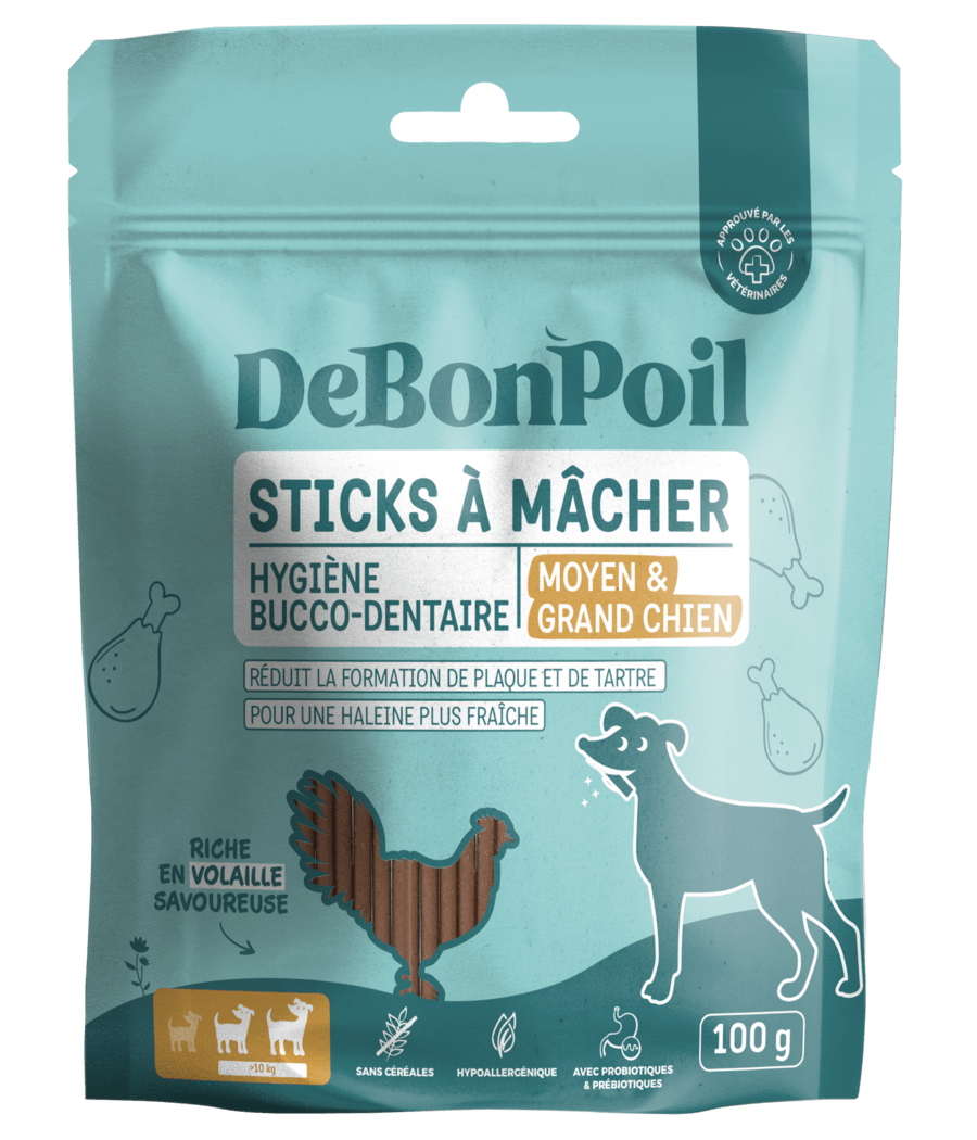 Sticks dentaires chien à la volaille DeBonPoil – DeBonPoil – DOG DéliCAT