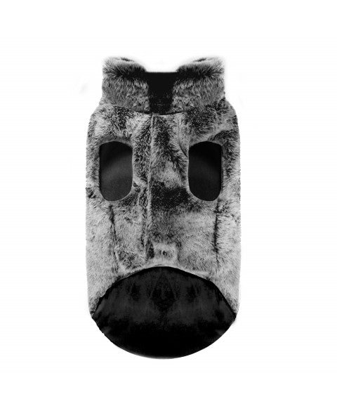 Intérieur micro-fourrure noire sweat pour chien