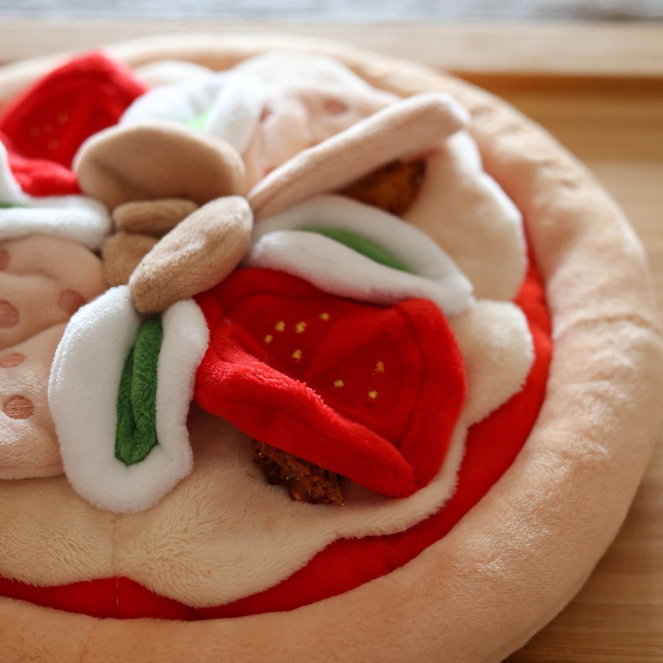 Tapis d’occupation chien peluche pizza multi couches