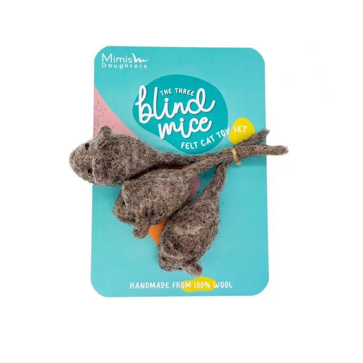 Trio de Souris en Laine Naturelle - Jouet pour Chat - MIMI'S DAUGHTER - DOG DéliCAT