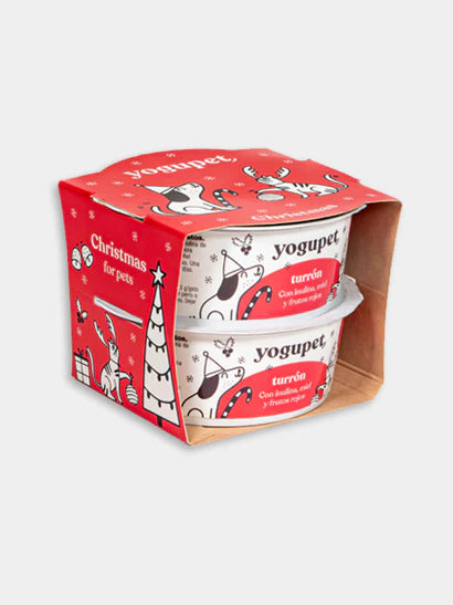 Pack yaourts sans lactose chien chat Yogupet Noël fruits rouges