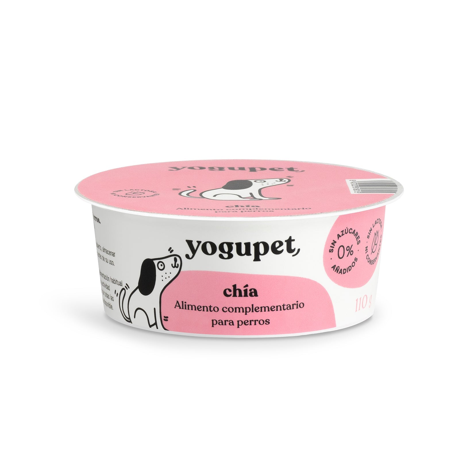 Yaourt sans lactose pour chien aux graines de chia - 110g - YOGUPET - DOG DéliCAT