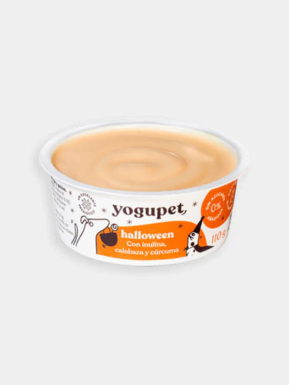 Yaourt sans lactose pour chien Yogupet Halloween citrouille texture