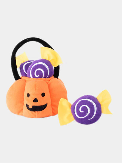 Jouet d’occupation Halloween chien Seau Citrouille Zippy Paws