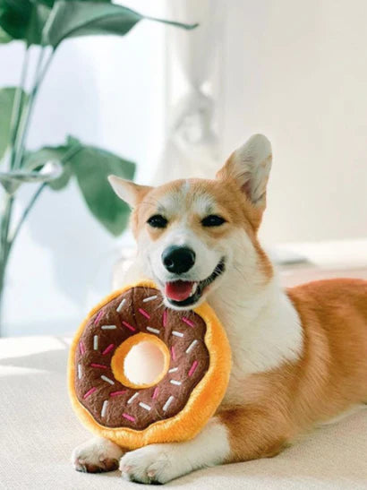 Peluche pour chien Donutz Chocolat squeaker