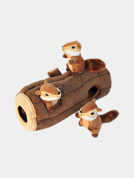 Jouet de fouille pour chien bûche écureuils ZippyPaws – DOG DéliCAT