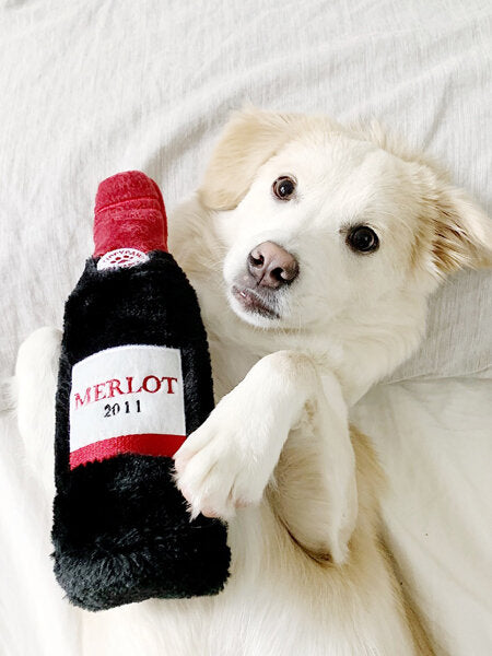 Bouteille de Vin Happy Hour Crusherz, peluche pour chien