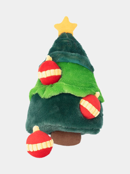 Sapin de Noël - Jouet de Fouille pour Chien ZippyPaws - Jouet d'occupation pour chien de Noël 2023. 3 petites boules en peluche avec squeakers pour le plaisir de votre chien. 🎄🐾