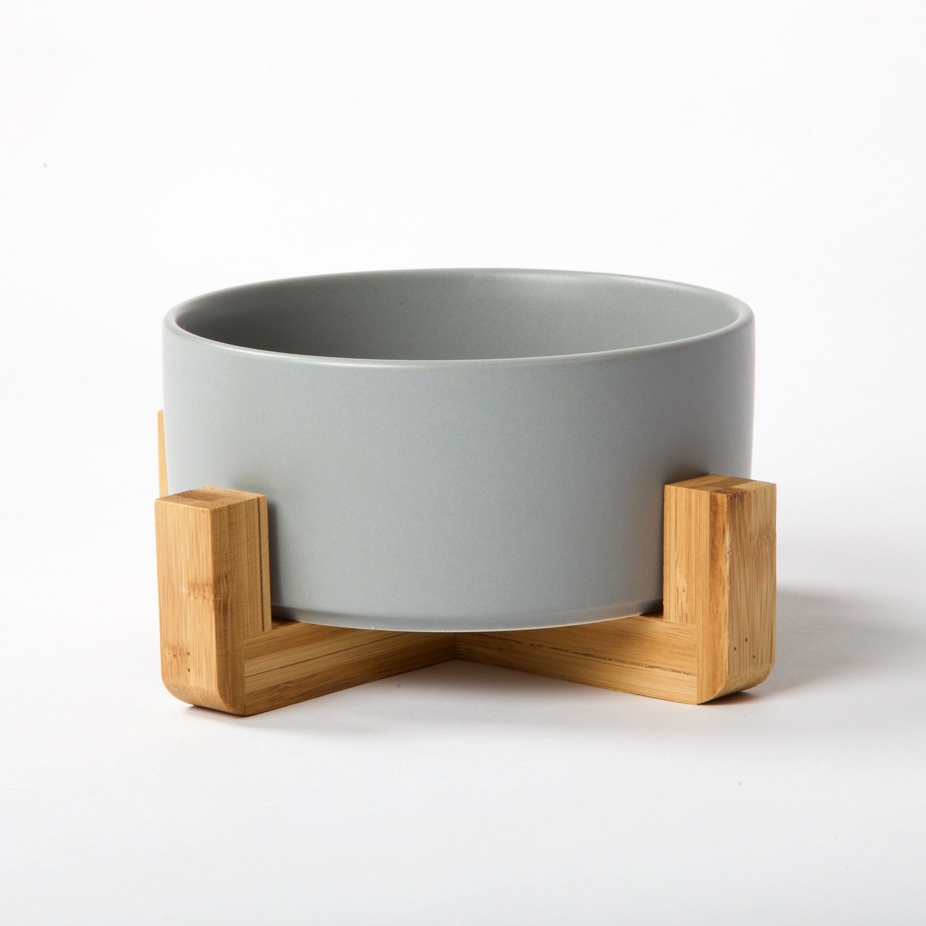 Gamelle pour Chien avec Support en Bois Gris de DOG DELICAT