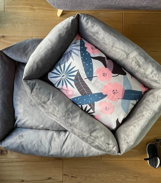 Paniers pour chiens déhoussables à motifs - Hot Concrete
