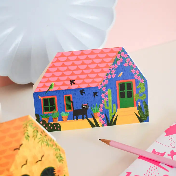 Carte postale découpée Maison bleue de Frida Catlo
