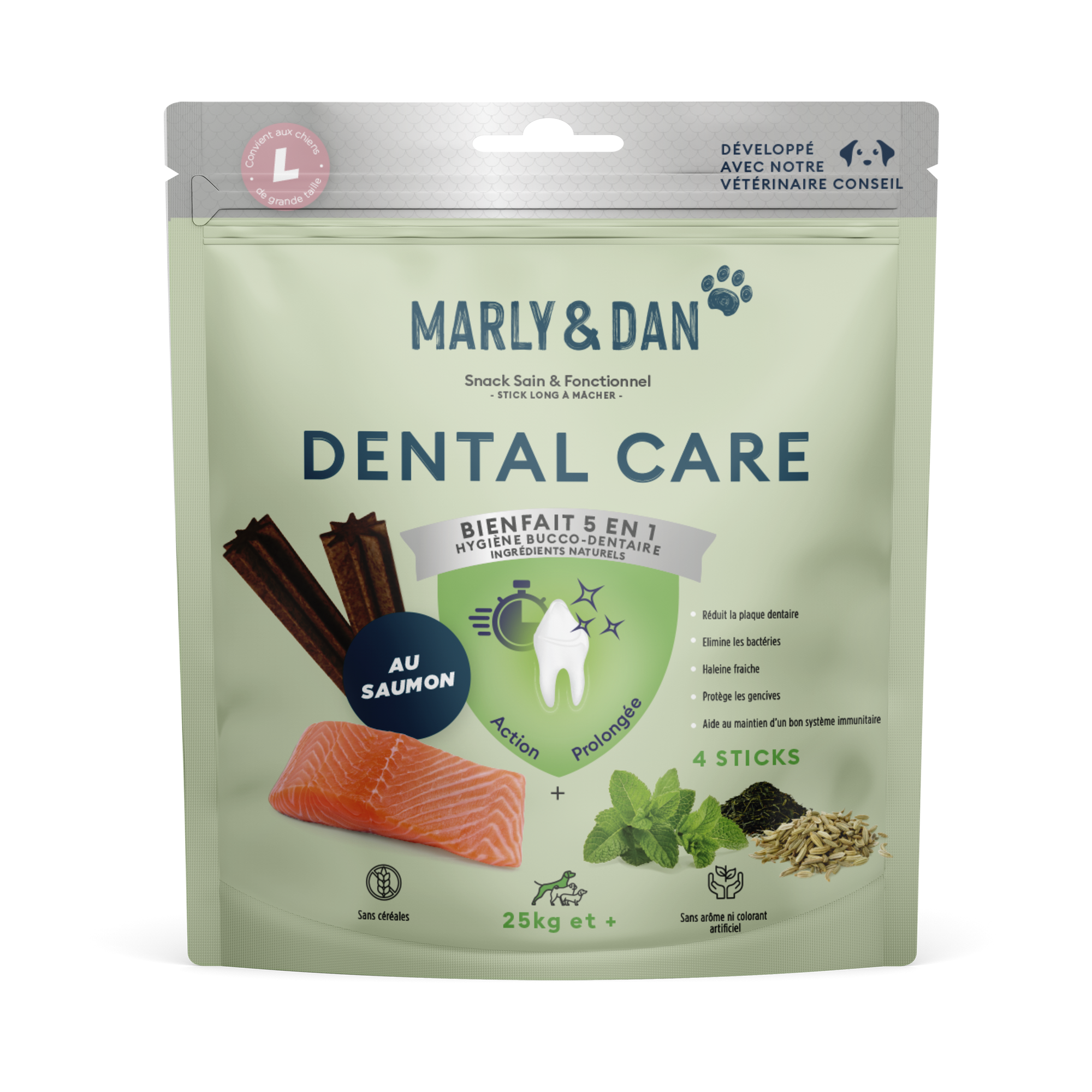 Dental Stick pour Chien - Hygiène Bucco-Dentaire Naturelle - Marly & Dan chez DOG DELICAT