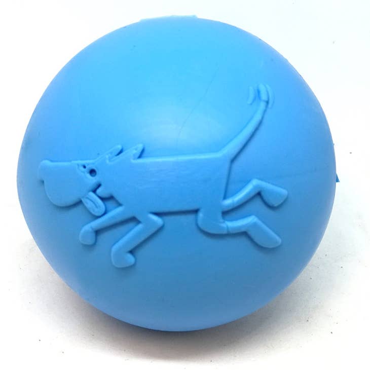 Balle de récupération en caoutchouc naturel ultra-durable SodaPup pour les gros mâchouilleurs. 
