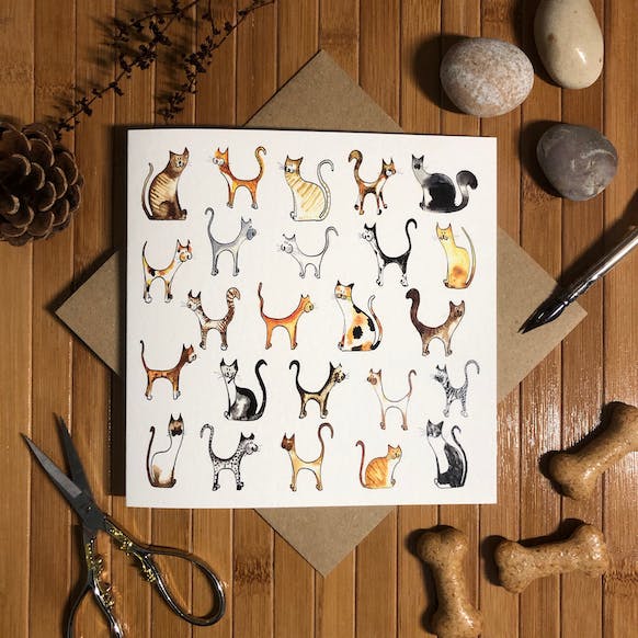 Carte - Cats - ILLUSTRATION BY ABI - DOG DéliCAT