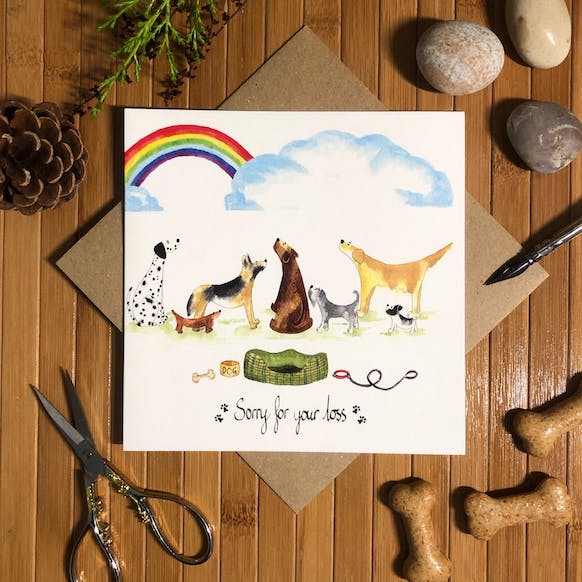 Carte de condoléance - Dogs - ILLUSTRATION BY ABI - DOG DéliCAT