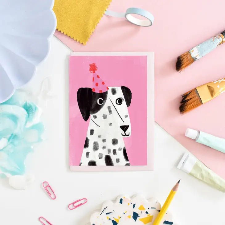 Carte postale d'artiste Dalmatien Disco - NIASKI - DOG DéliCAT