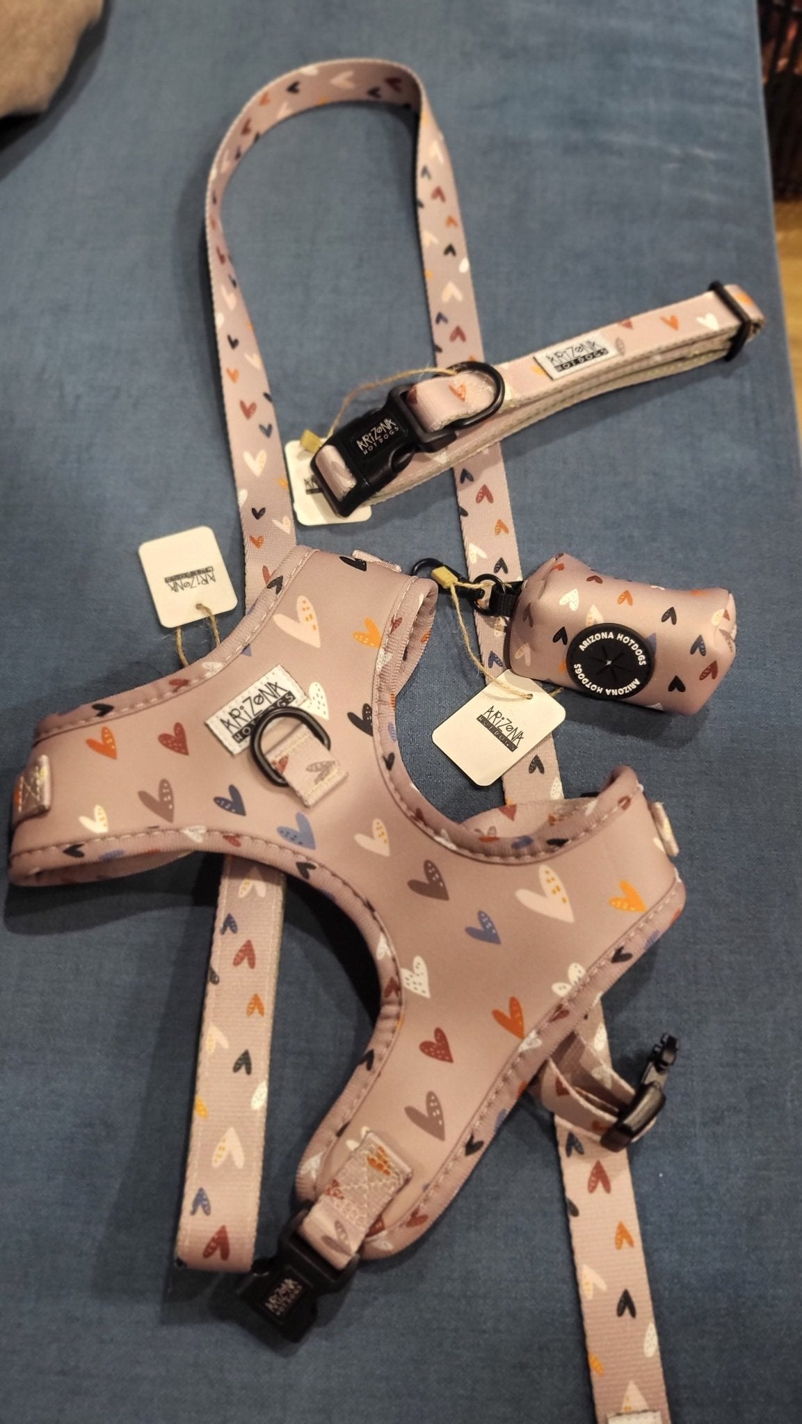 Collier en nylon à motifs pour chien - Sweet Love - ARIZONA HOT DOGS - DOG DéliCAT