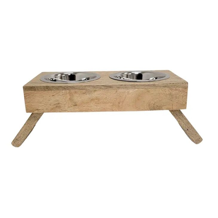 Gamelles surélevées bois manguier – Confort & style pour chiens et chats - JOJO MODERN PETS - DOG DéliCAT
