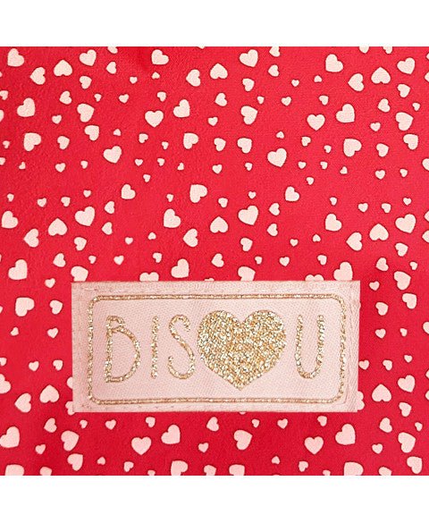 Imperméable Cyrielle Cœurs Rouge - MILK&PEPPER - DOG DéliCAT